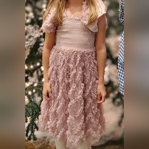 Ivy City Co Mauve Mini Cloud Nine Square Neck Formal Dress